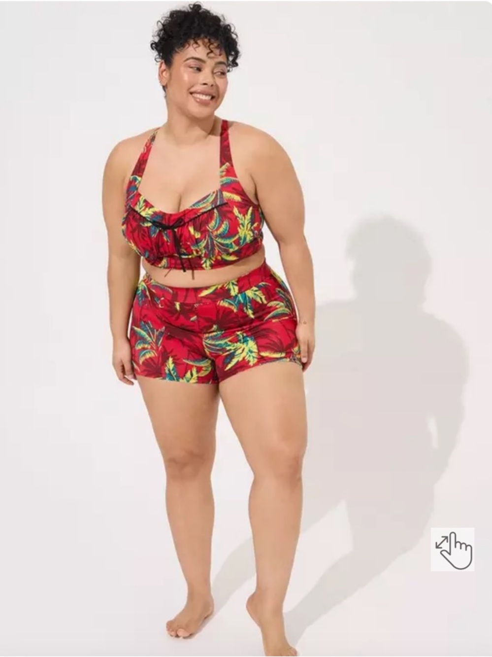 Torrid Retro Chic Wire-Free Ruched Bikini Top - Picture 2 of 7